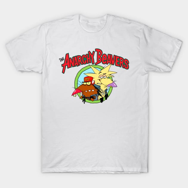 Anarchy Beavers T-Shirt by duhstee_parker